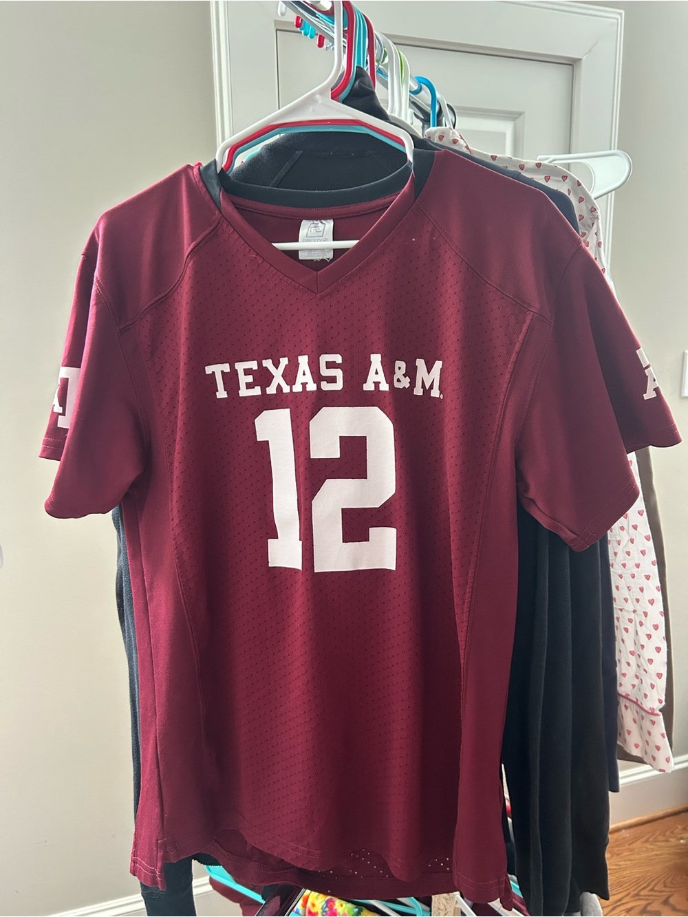Pro Edge Maroon Football Jersey with Black Trim